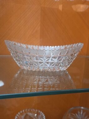 Cut Crystal Glass Decorative Bowl - Clear